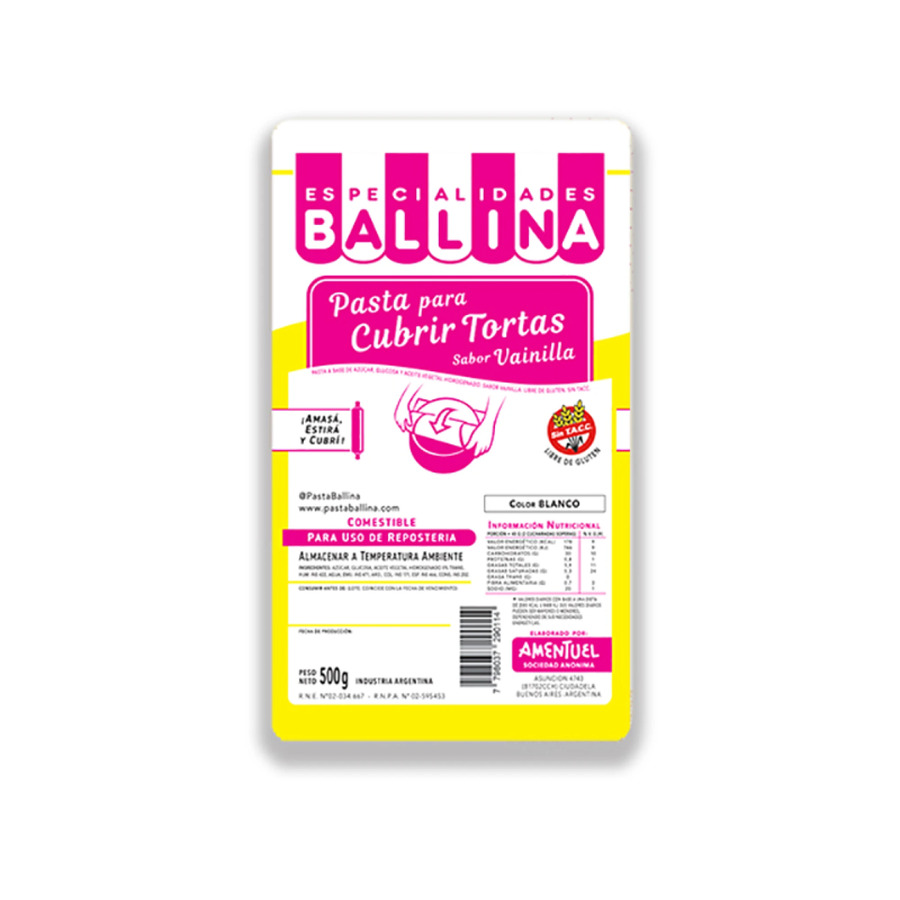 Pasta para Cubrir Tortas - 500 g