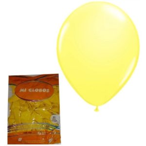 Globo amarillo liso 12" x50