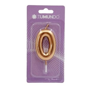Velas de números metalizada Rosa oro