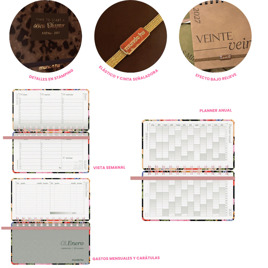 Agenda FW Simply Awesome semanal Pocket 2027 17x9.4cm - Imagen 4