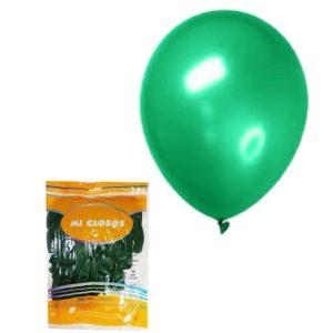 Globo verde esmeralda liso 12" x50