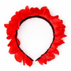 Vinchas con flores rojo